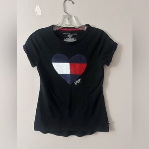 Tommy Hilfiger Sequins Baby Doll Top Americana (red, white, and blue)